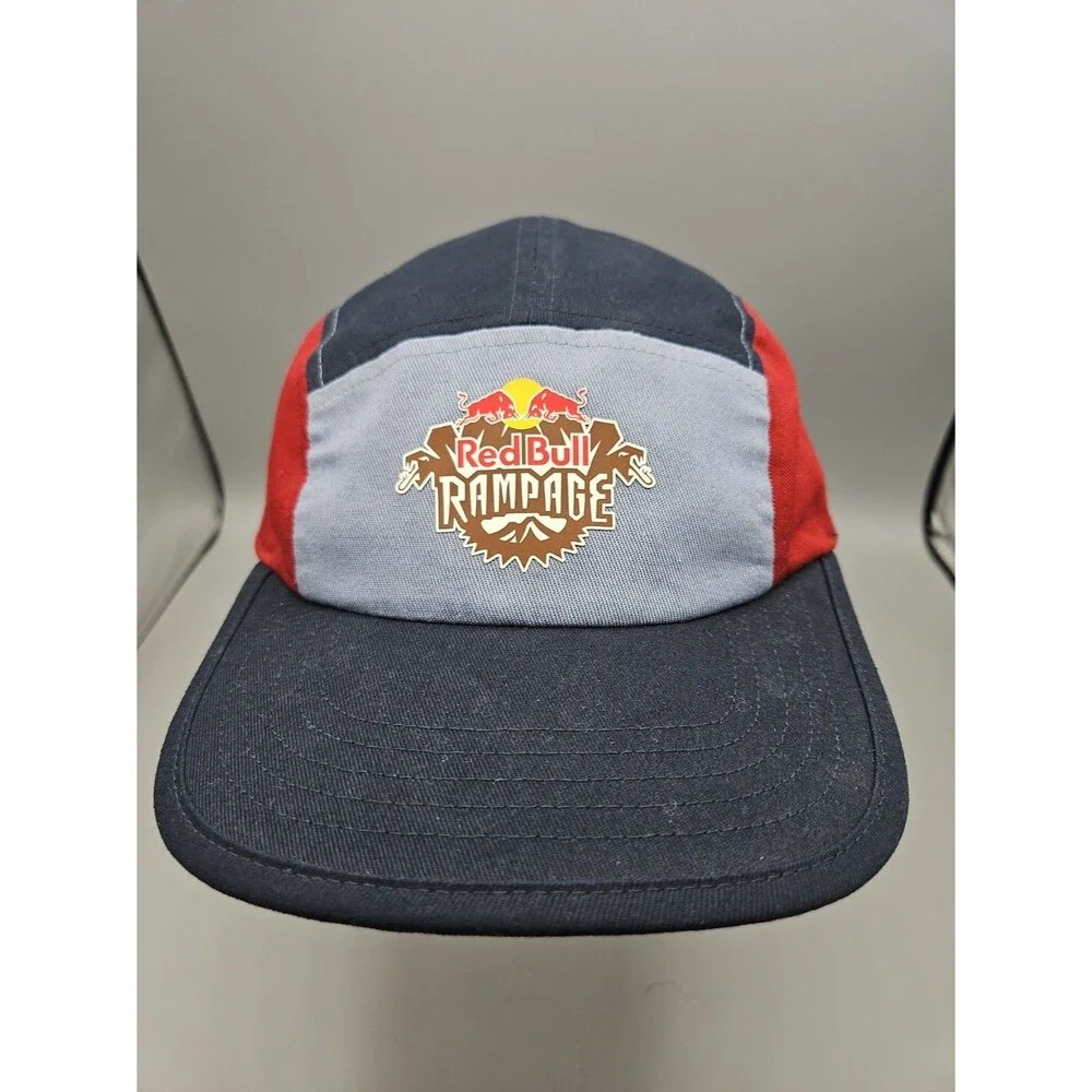 Red Bull Rampage 5 Panel Camper Cap Hat Max Checo Bike Outdoor OSFM Color Block
